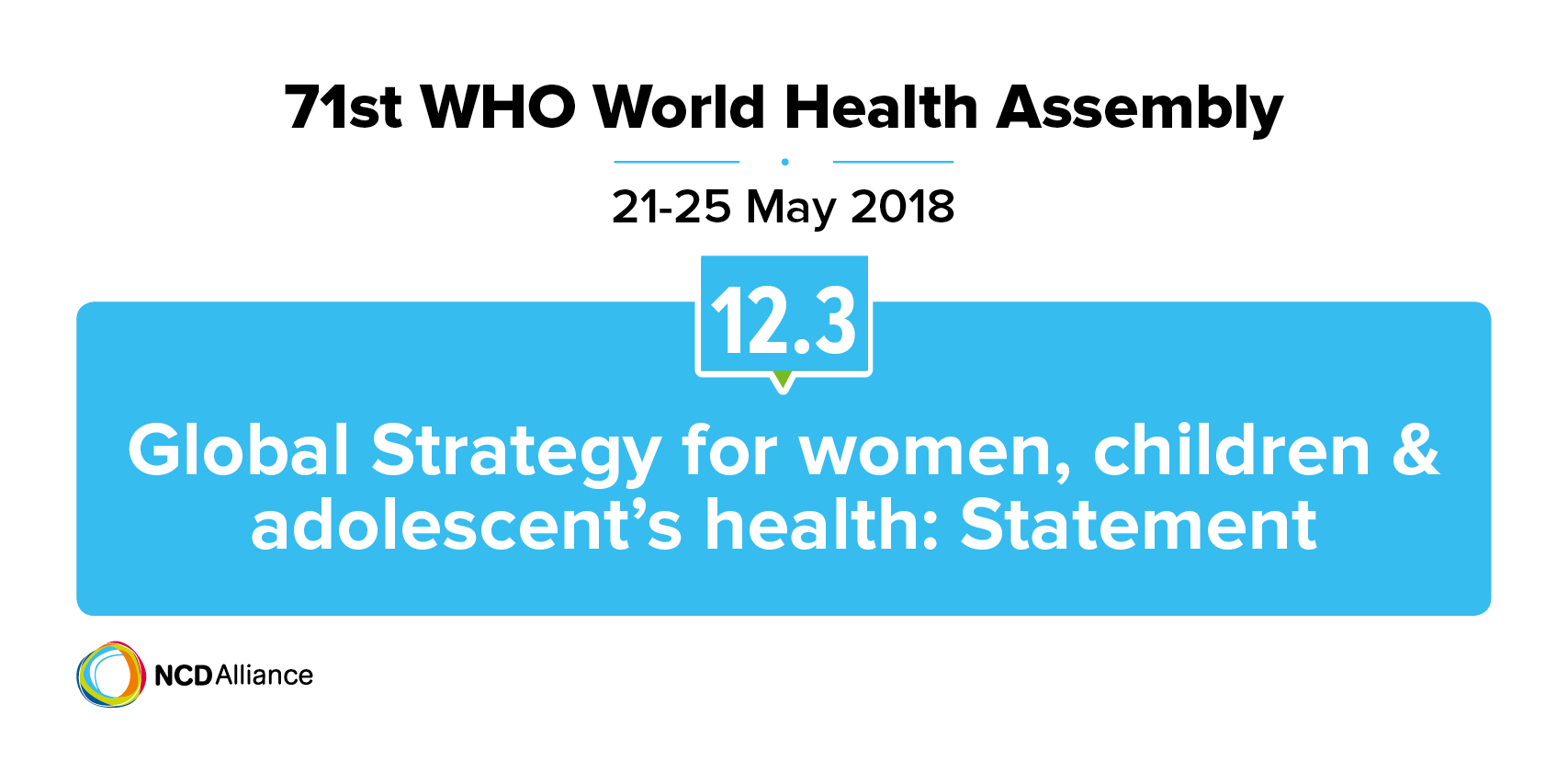 71st WHO WHA Statement On Item 12.3: Global Strategy For Women’s ...